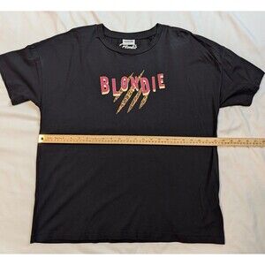 Blondie Graphic Band Tee Black Short Sleeve T-Shirt Size M